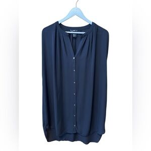 🟣H&M Button Down Sleeveless Tunic Dress Size 16